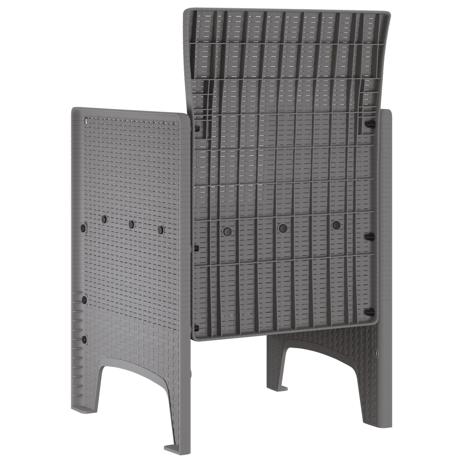 Chaise de jardin vidaXL Set de 2 Gris clair, Anthracite Polypropylène Chaises de jardin vidaXL