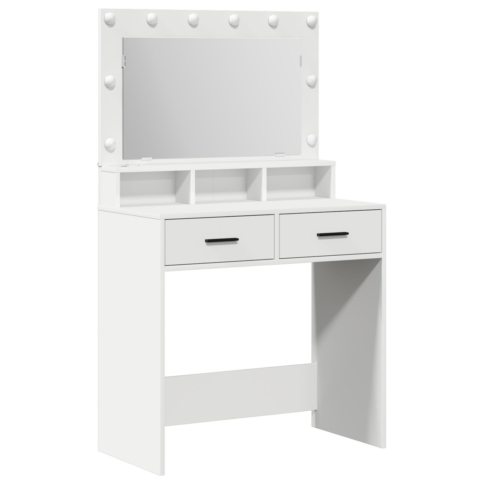 Coiffeuse vidaXL avec lumières LED, blanche, 79x41x135 cm Coiffeuses vidaXL