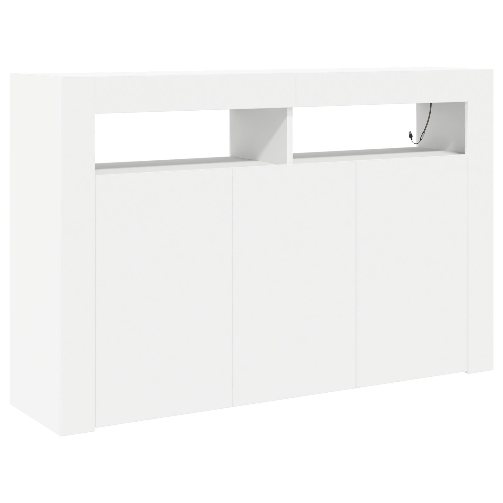Buffet Blanc Blanc Bois d'ingénierie 116 x 30 x 75 cm Moderne Buffets & bahuts vidaXL