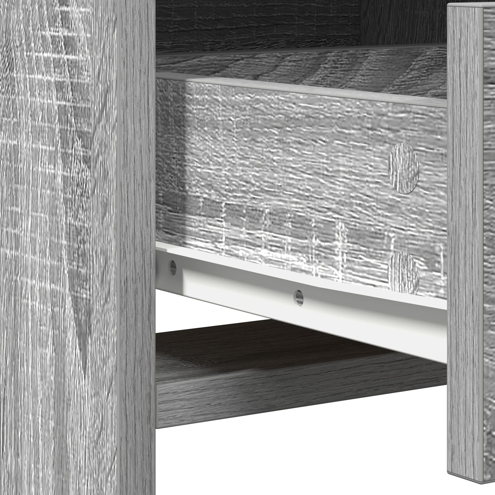 Ensemble de meuble de coiffeuse 3 pièces vidaXL - Bois d'ingénierie gris Sonoma Coiffeuses vidaXL
