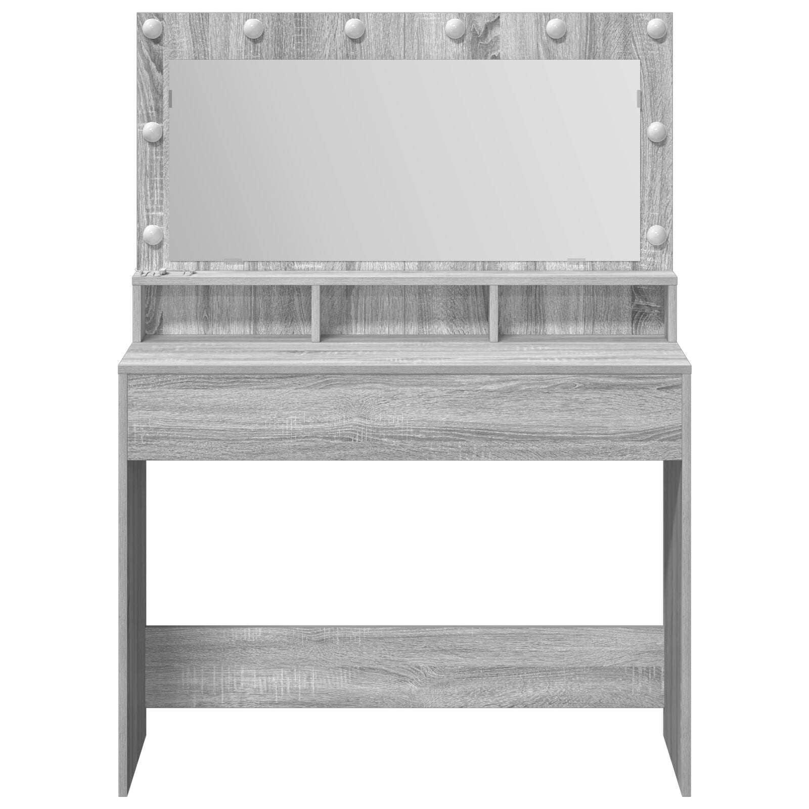 Coiffeuse vidaXL avec des lumières LED, gris Sonoma, 100x41x135 cm Coiffeuses vidaXL