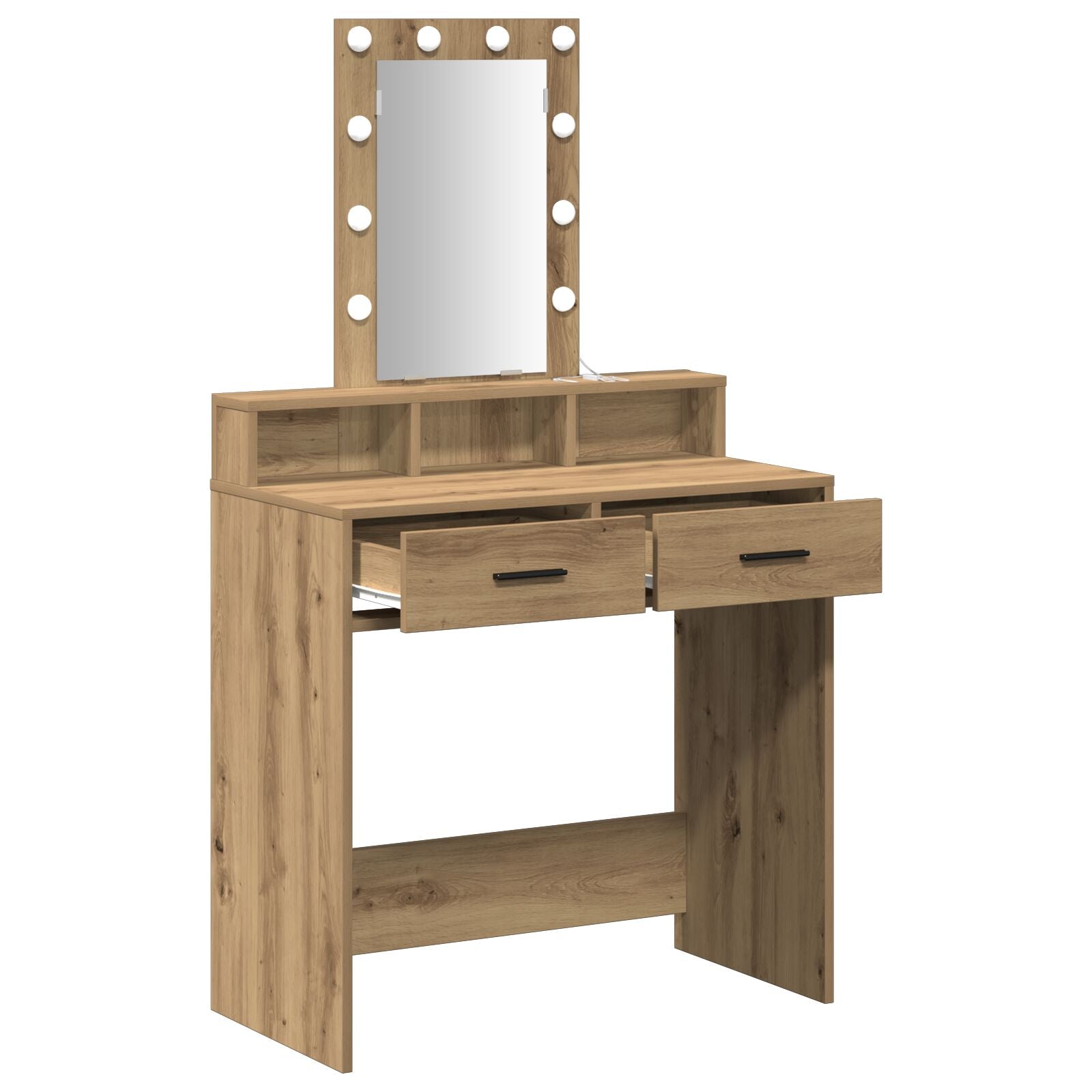 Coiffeuse vidaXL avec des lumières LED Chêne Artisan 79x41x140 cm Coiffeuses vidaXL