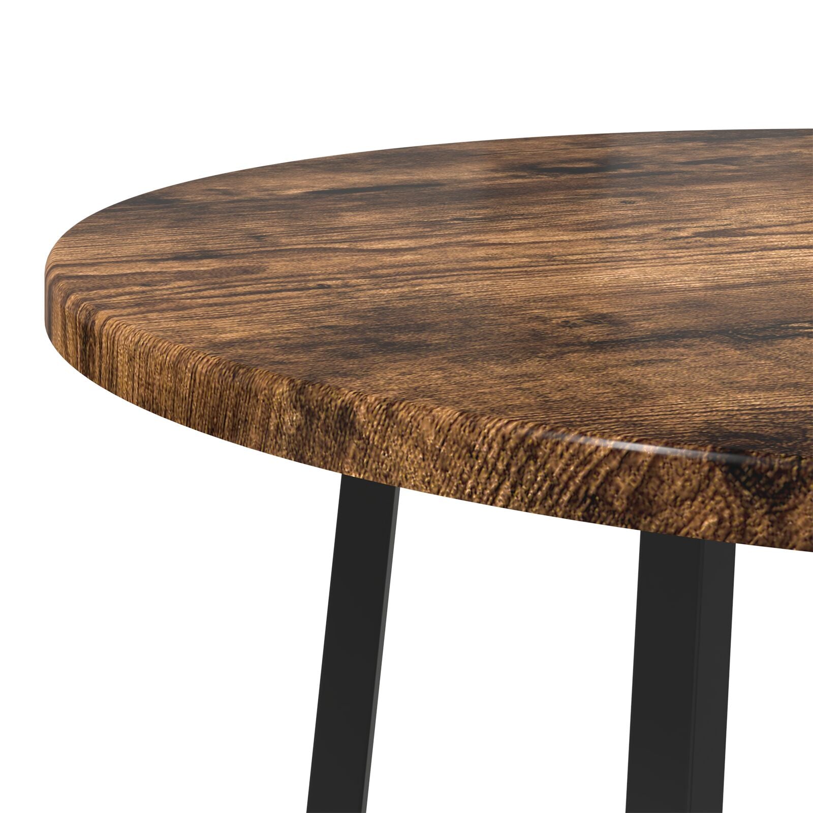 Table d'appoint vidaXL 2 pcs en chêne fumé, bois d'ingénierie et métal Tables d'appoint vidaXL