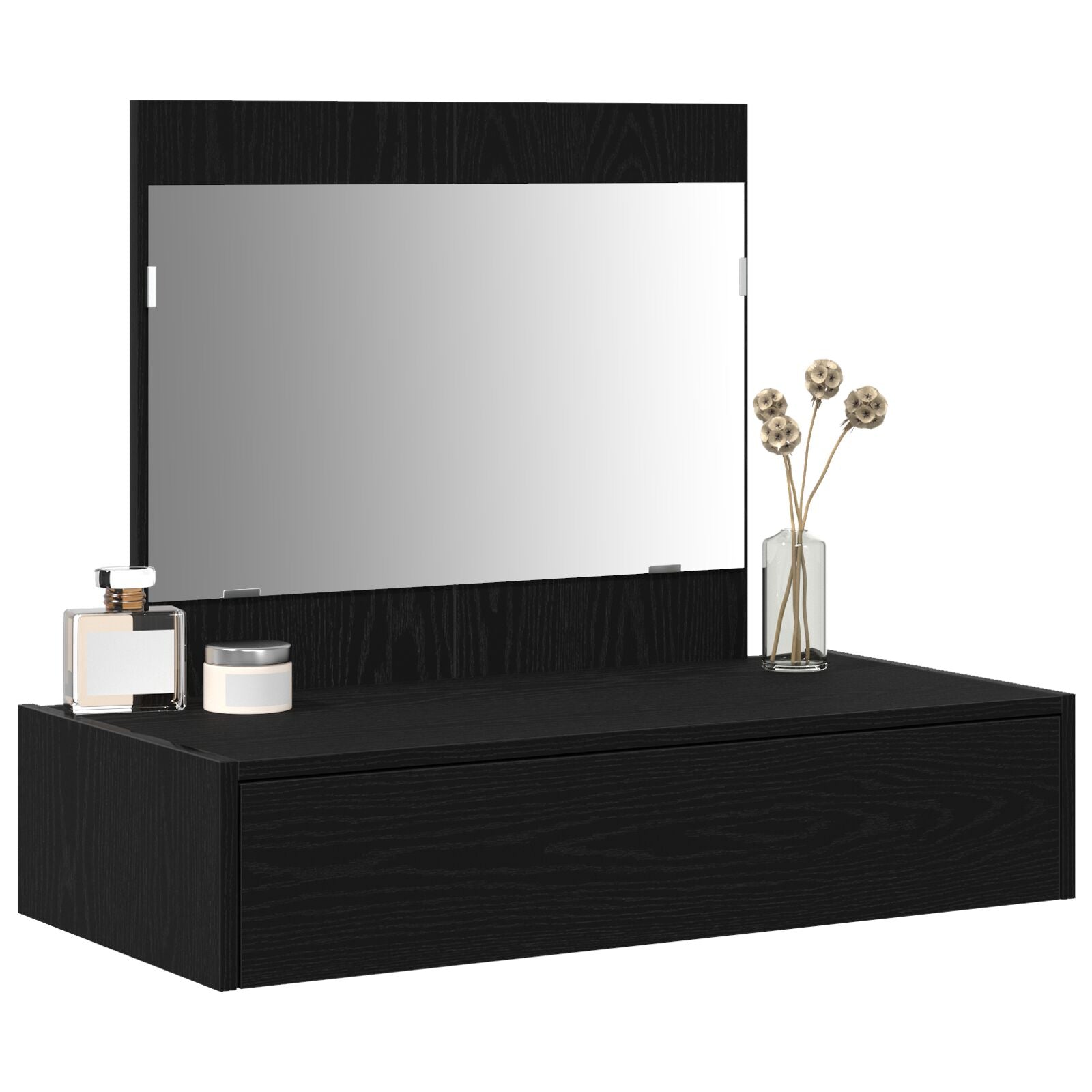 Table de maquillage murale vidaXL Chêne noir 83x40x70 cm Coiffeuses vidaXL