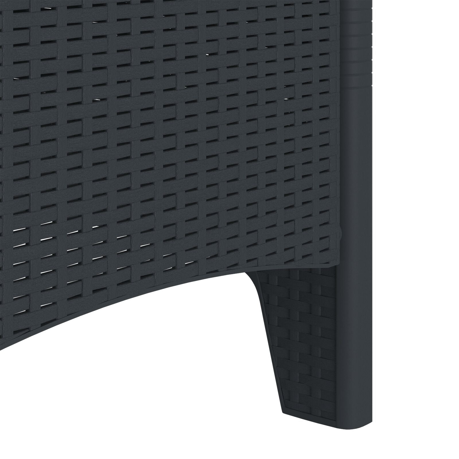 Chaise de jardin vidaXL Ensemble de 4 Anthracite Poly rotin Moyenne Chaises de jardin vidaXL