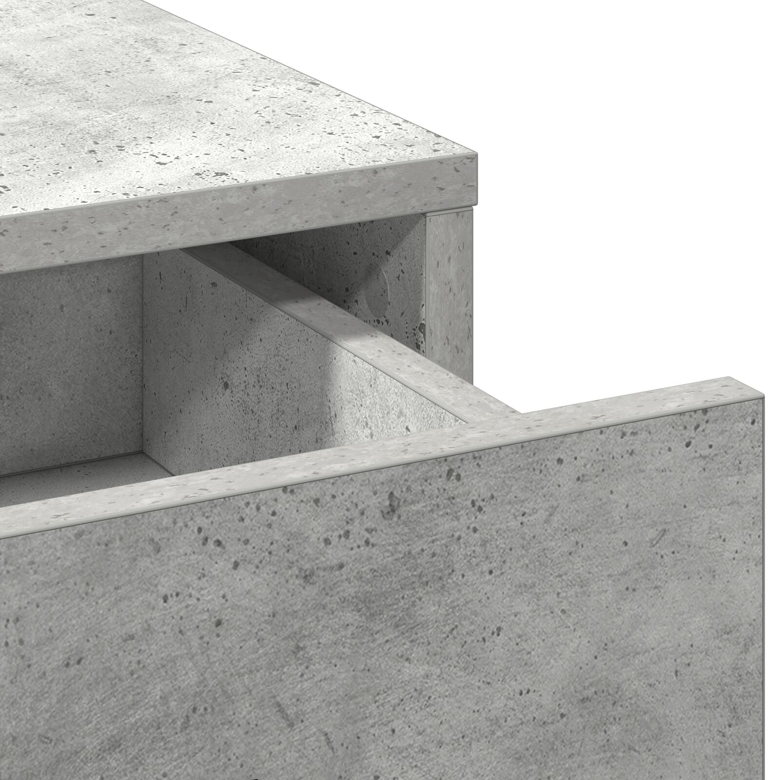Ensemble de coiffeuse de 3 pièces en béton gris en bois reconstitué Coiffeuses vidaXL