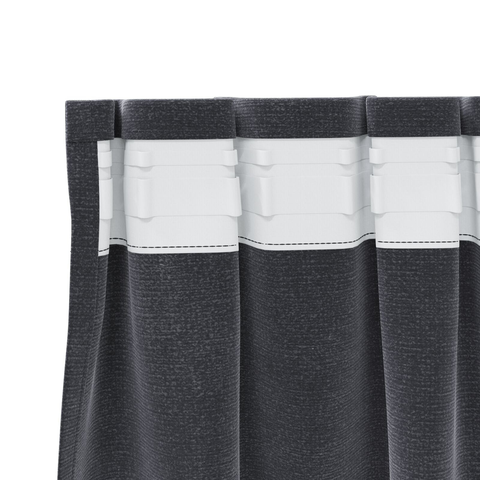 Rideaux occultants vidaXL avec bande supérieure 2 pcs en velours gris foncé Rideaux vidaXL