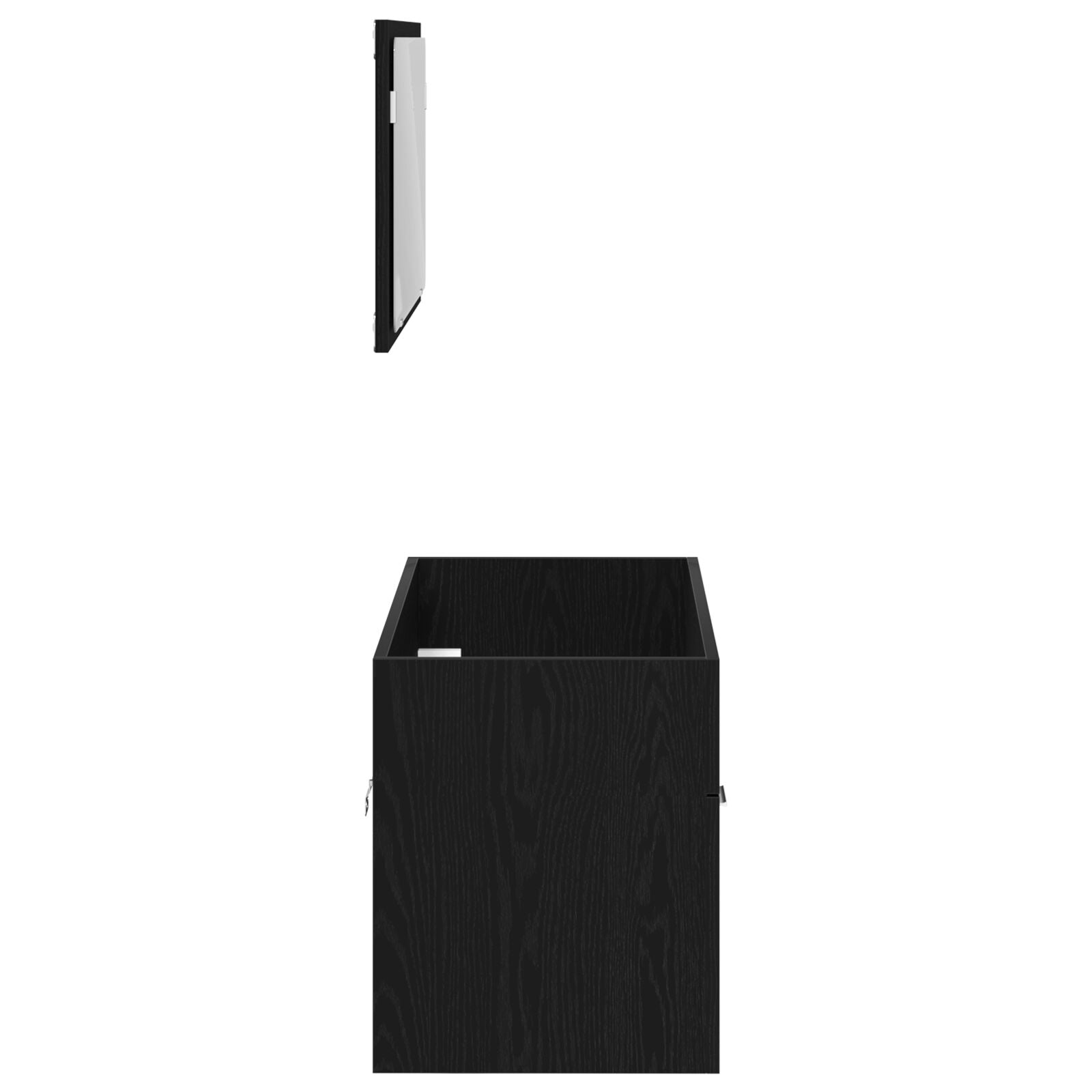 Ensemble de meubles de salle de bain 2 pièces en bois d'ingénierie chêne noir Ensembles de mobilier pour salles de bains vidaXL