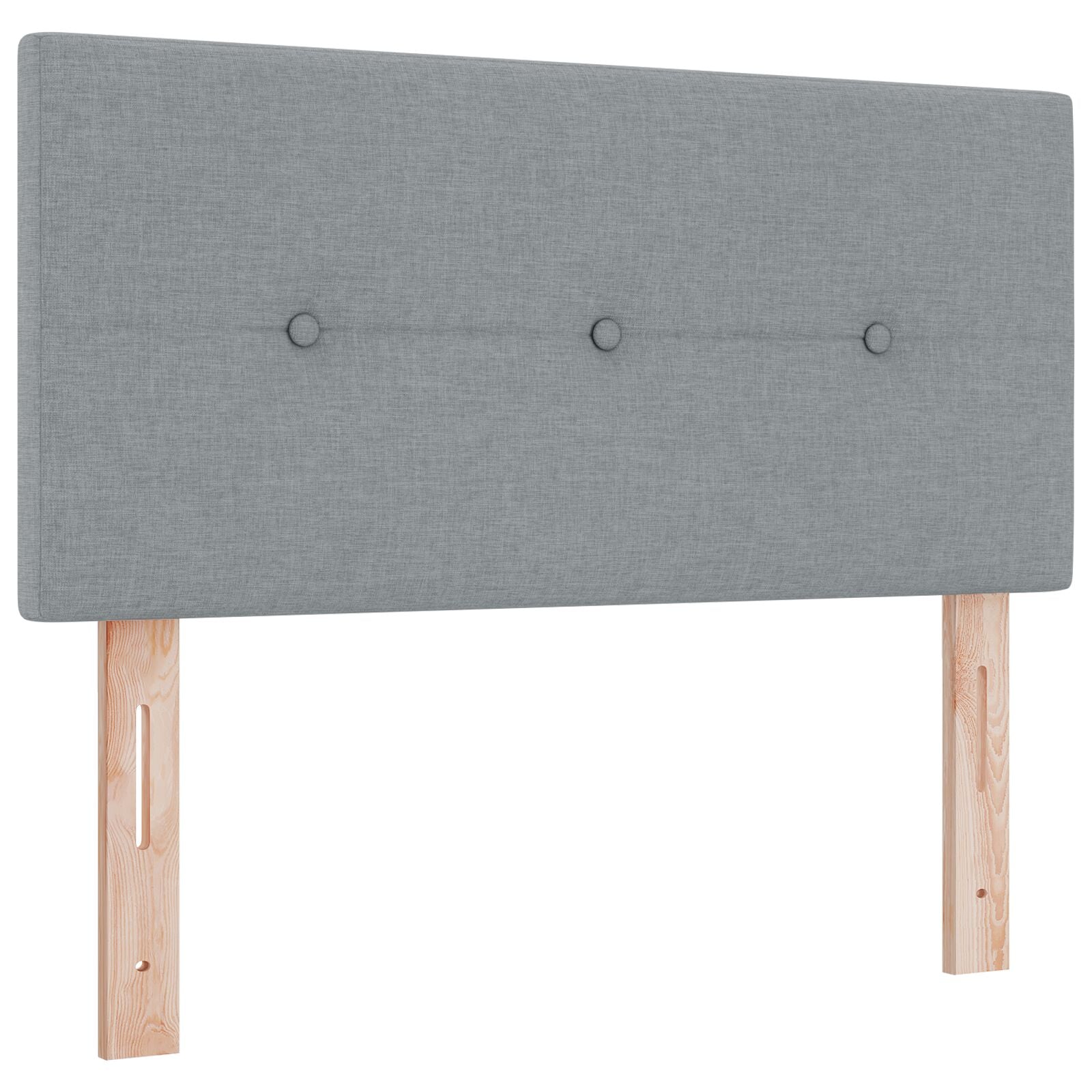 Lit à ressort avec matelas Gris clair 120x190 cm Tissu Lits & cadres de lit vidaXL