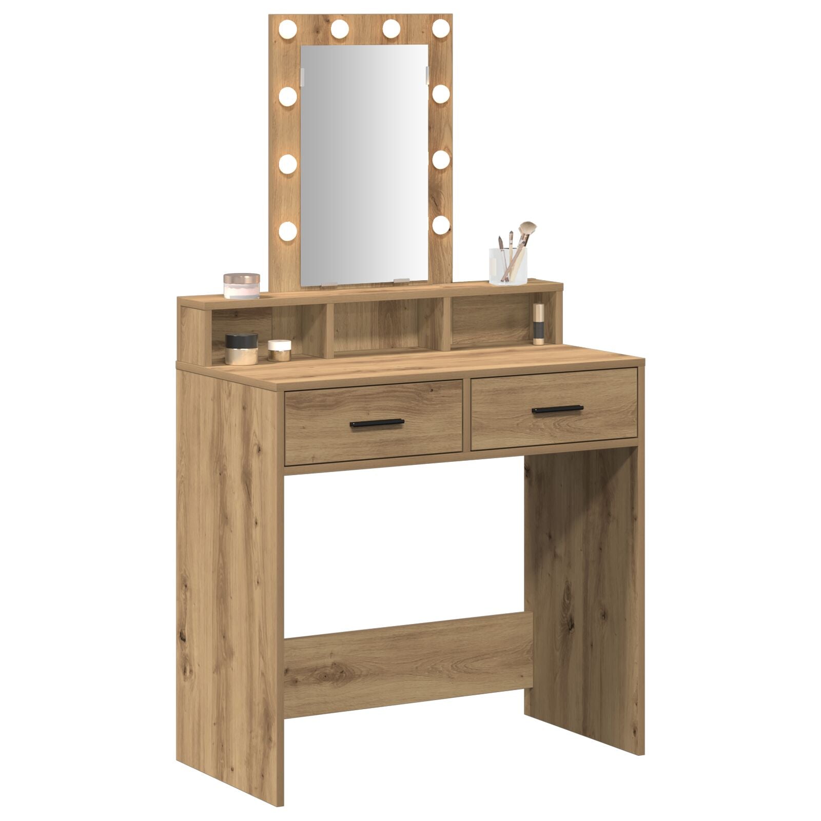 Coiffeuse vidaXL avec des lumières LED Chêne Artisan 79x41x140 cm Coiffeuses vidaXL