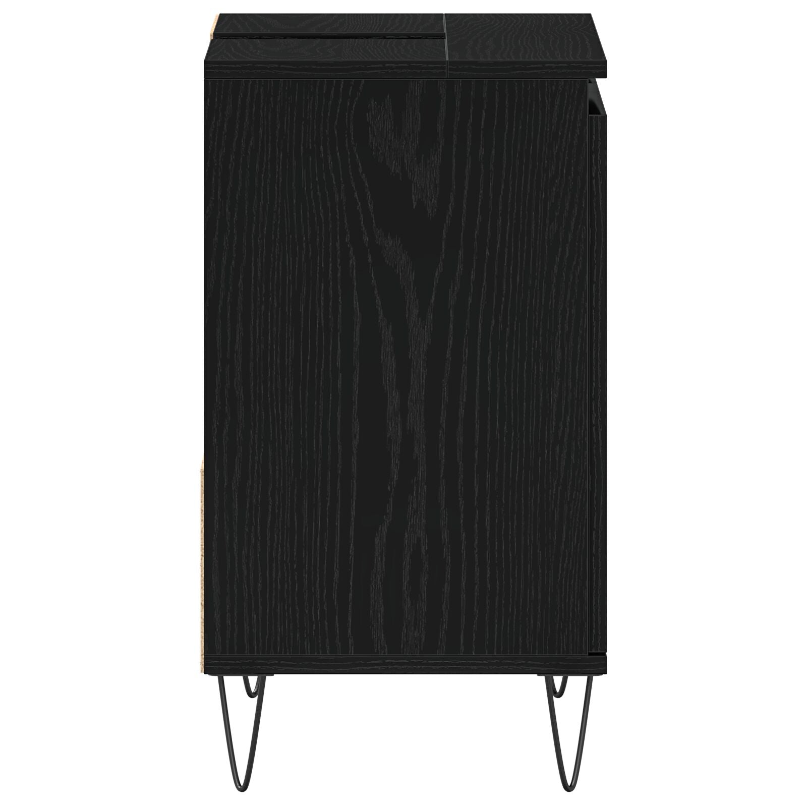 Meuble sous lavabo vidaXL Noir Chêne 65x33x60 cm Bois d'ingénierie Ensembles de mobilier pour salles de bains vidaXL