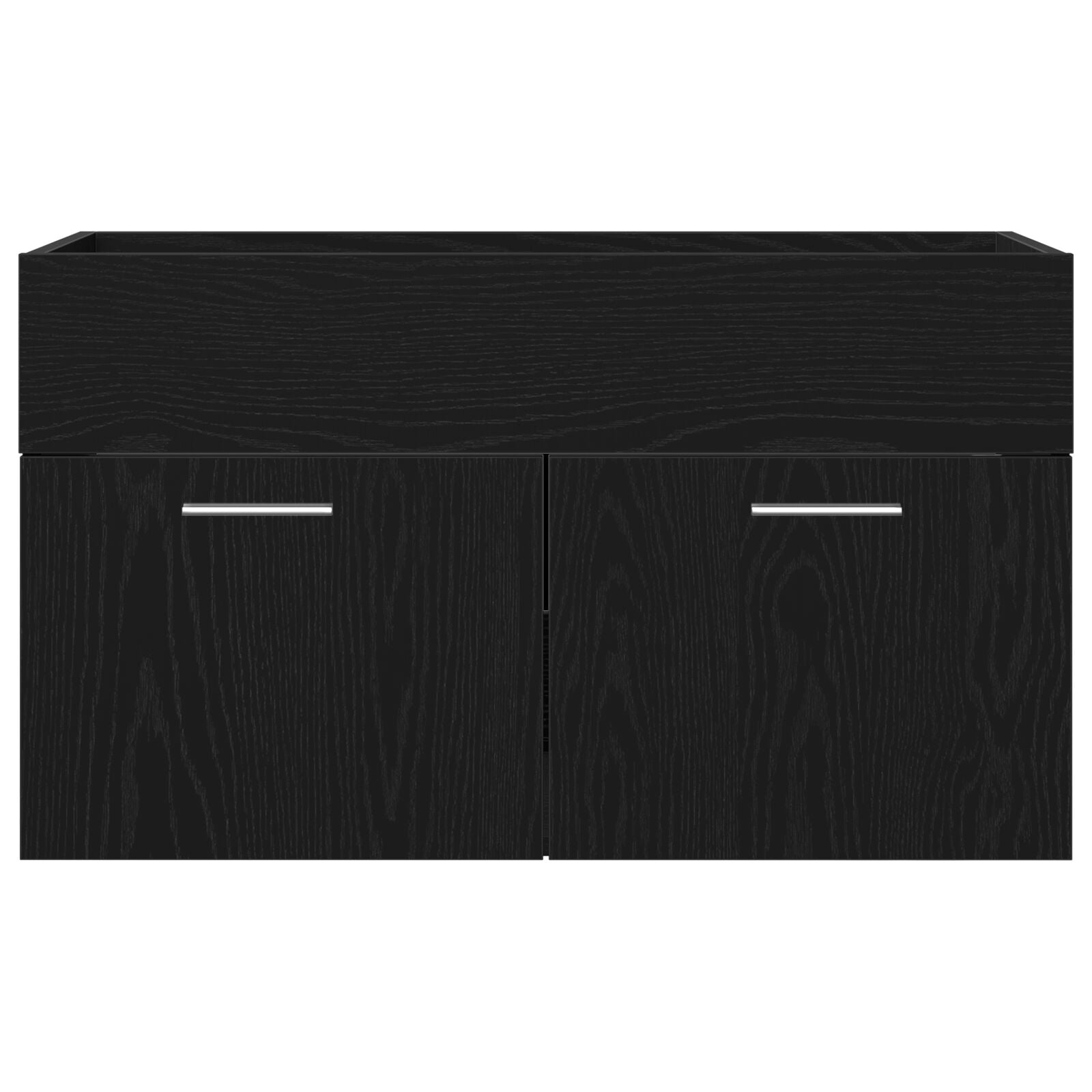 Meuble de salle de bain vidaXL Noir Chêne 90x38,5x46 cm Bois d'ingénierie Ensembles de mobilier pour salles de bains vidaXL