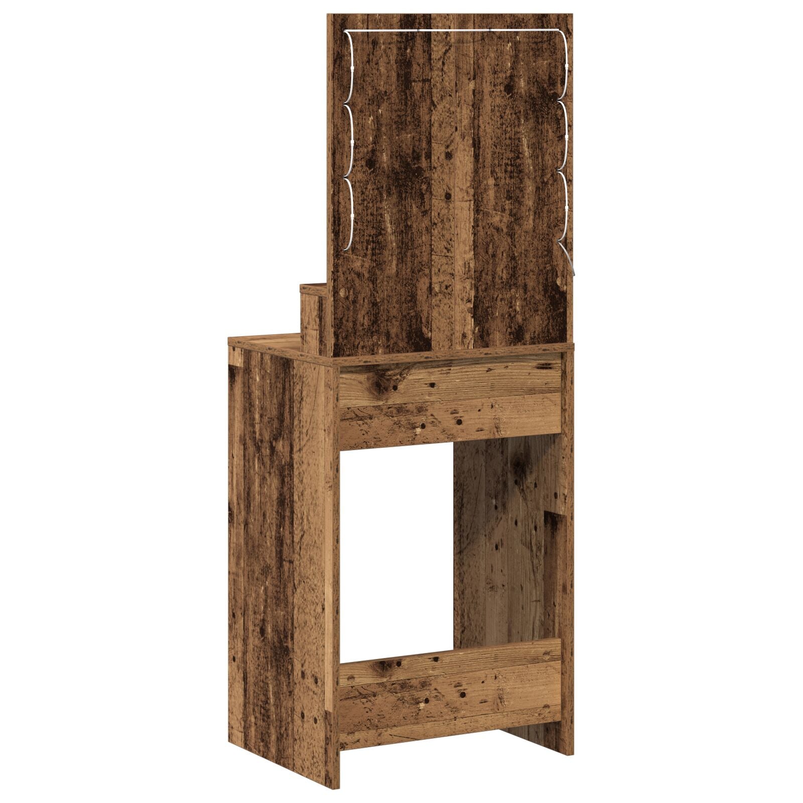 Coiffeuse avec LED - Vieux bois, 50x41x135 cm Coiffeuses vidaXL