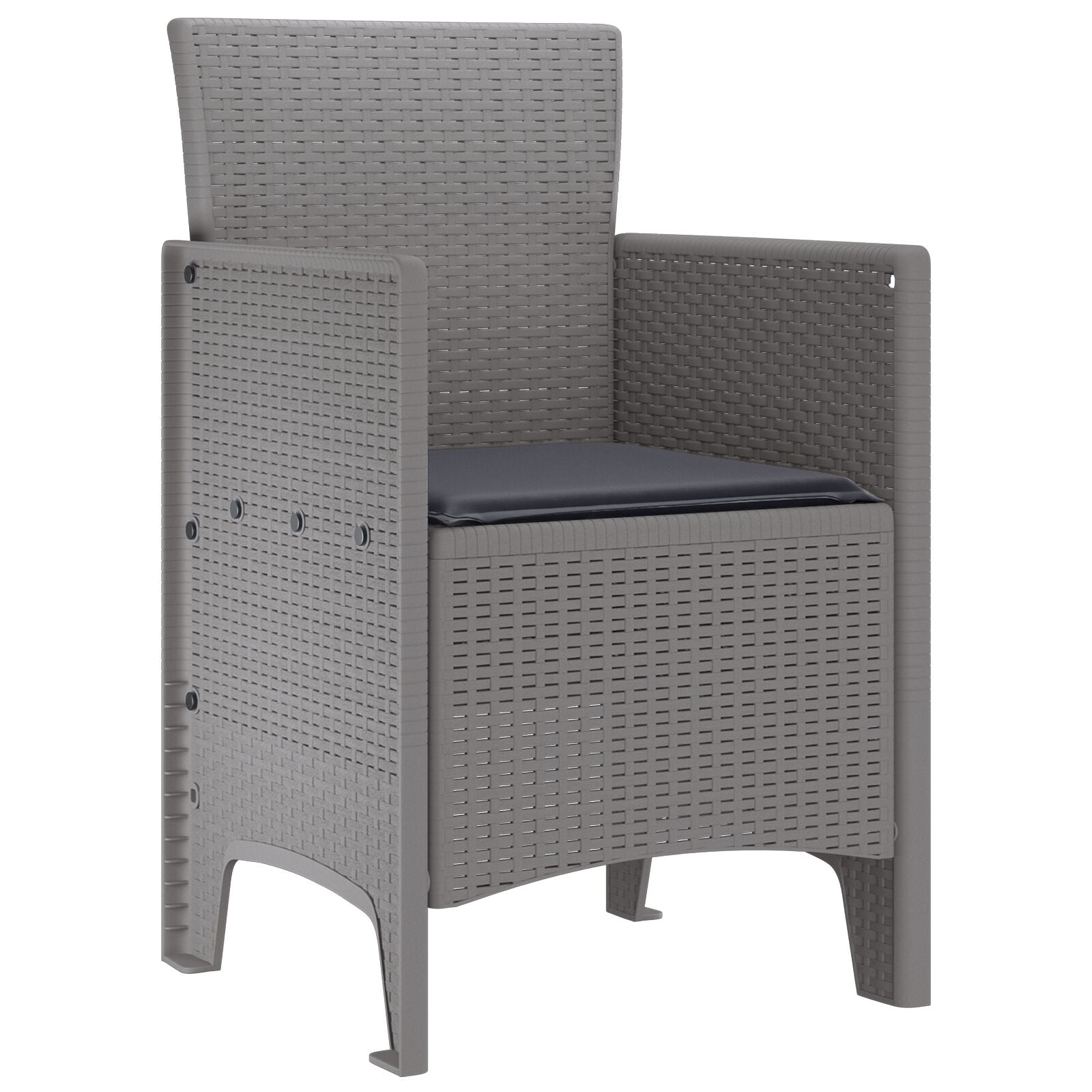 Chaise de jardin vidaXL Set de 2 Gris clair, Anthracite Polypropylène Chaises de jardin vidaXL