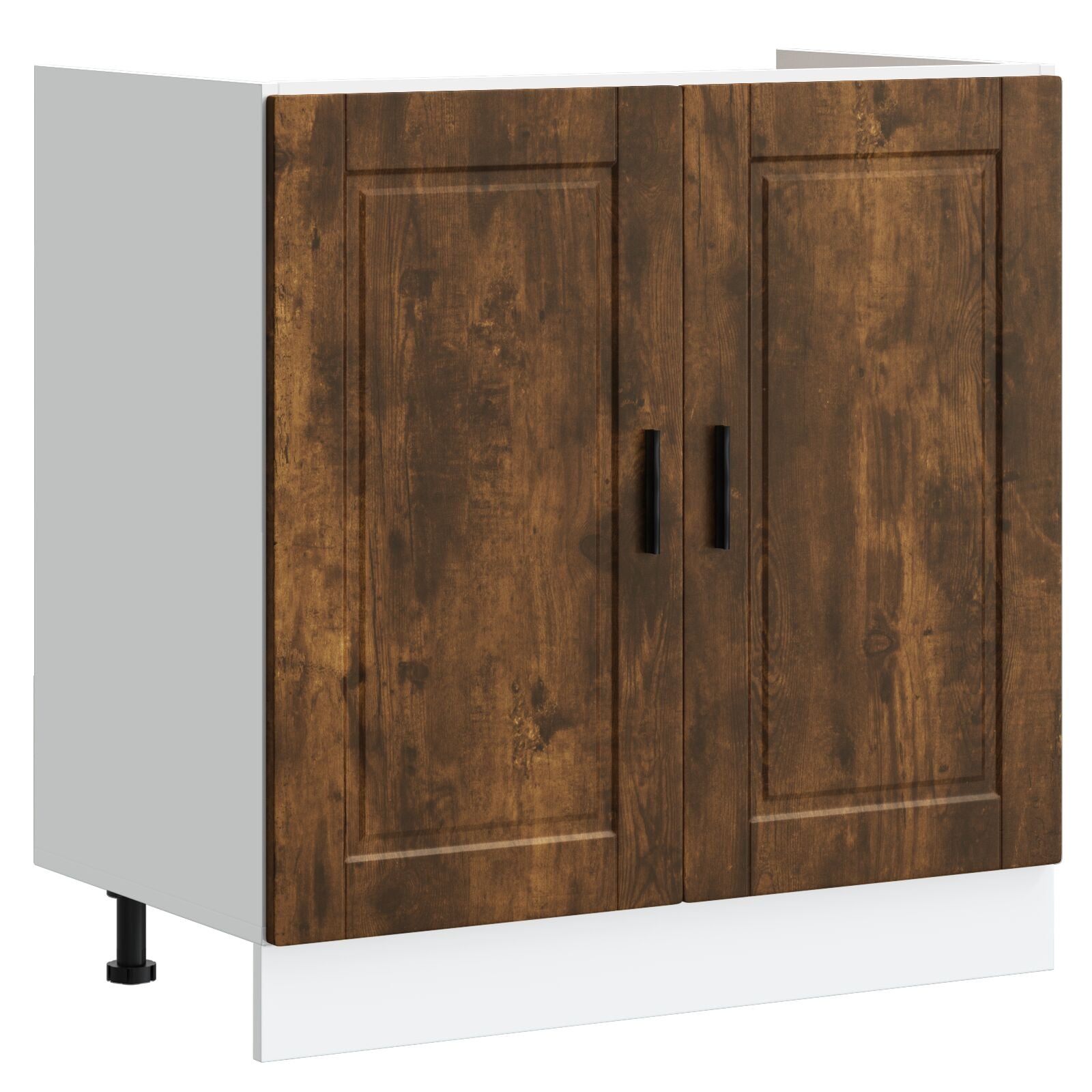 Meuble sous évier vidaXL ""Porto"" avec évier Chêne fumé 80x46x84,5 cm Bois d'ingénierie Meubles de cuisine vidaXL