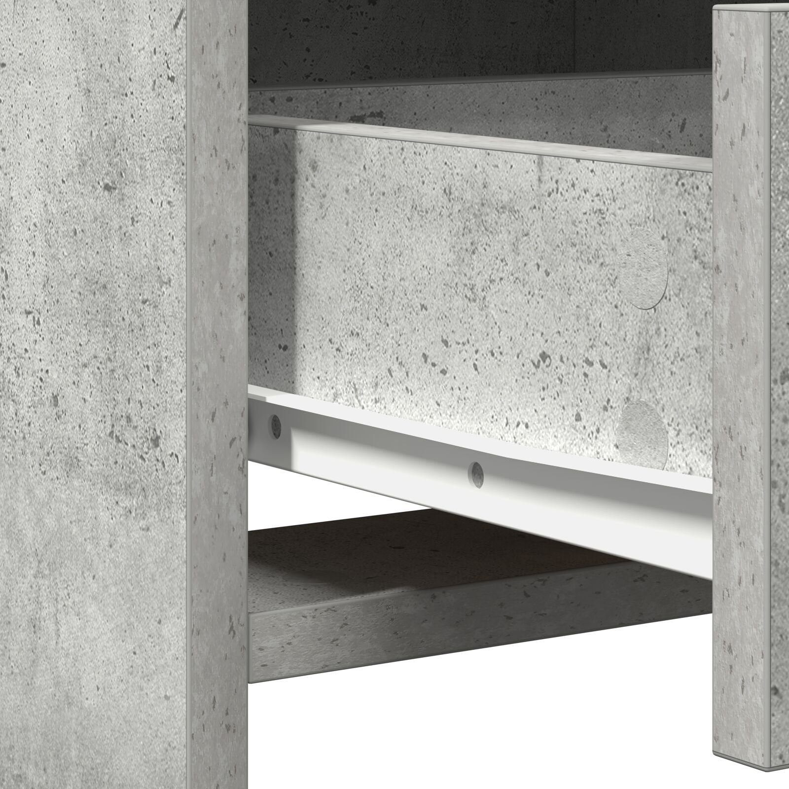 Ensemble de coiffeuse de 3 pièces vidaXL en bois d'ingénierie gris béton Coiffeuses vidaXL