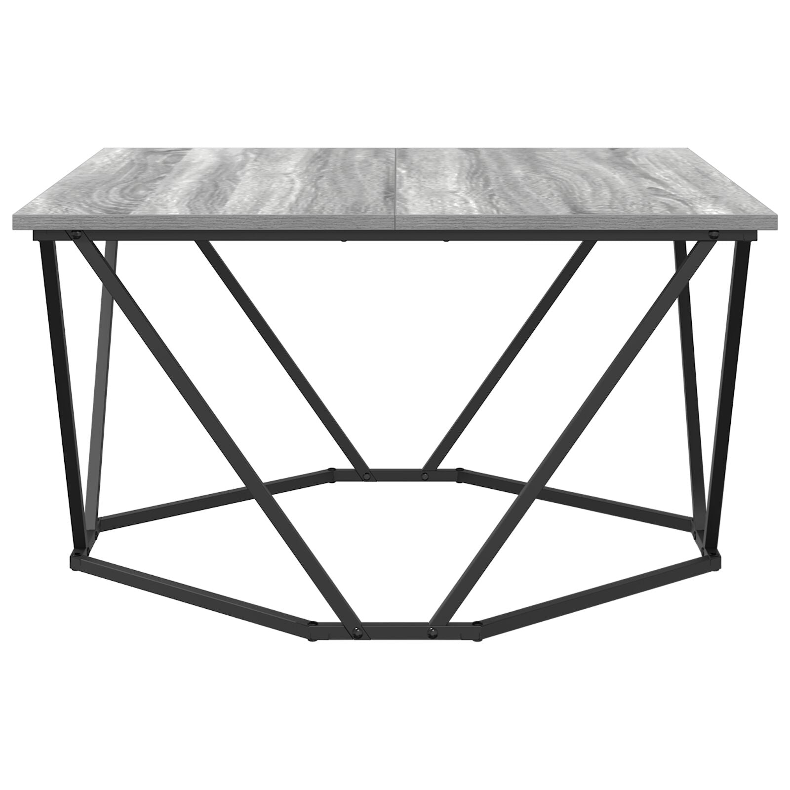 Sonoma Grise Bois d'Ingénierie, Métal Moyenne Moderne Tables basses vidaXL