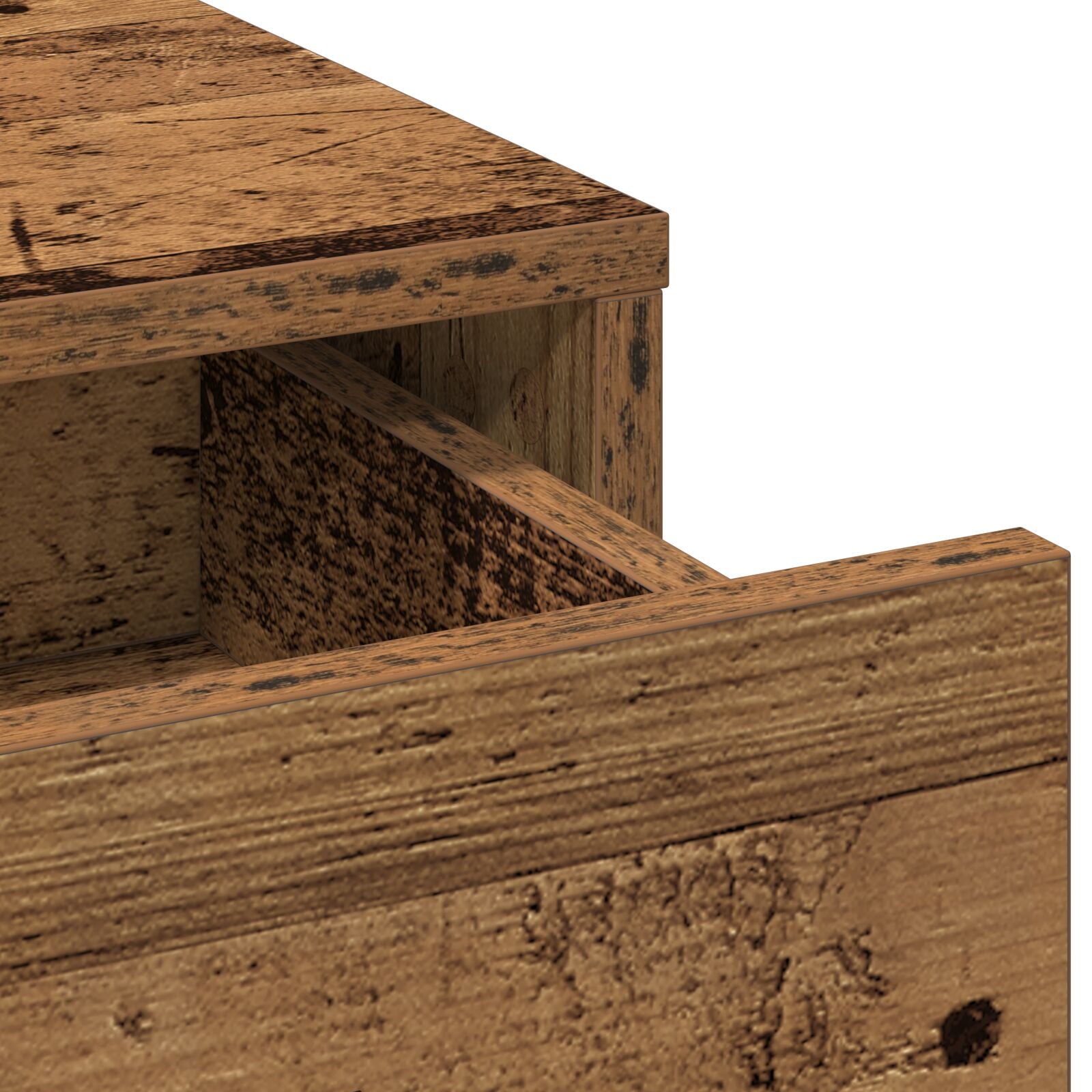 Table de maquillage vidaXL Ensemble de 3 Bois vieilli Bois d'ingénierie Coiffeuses vidaXL