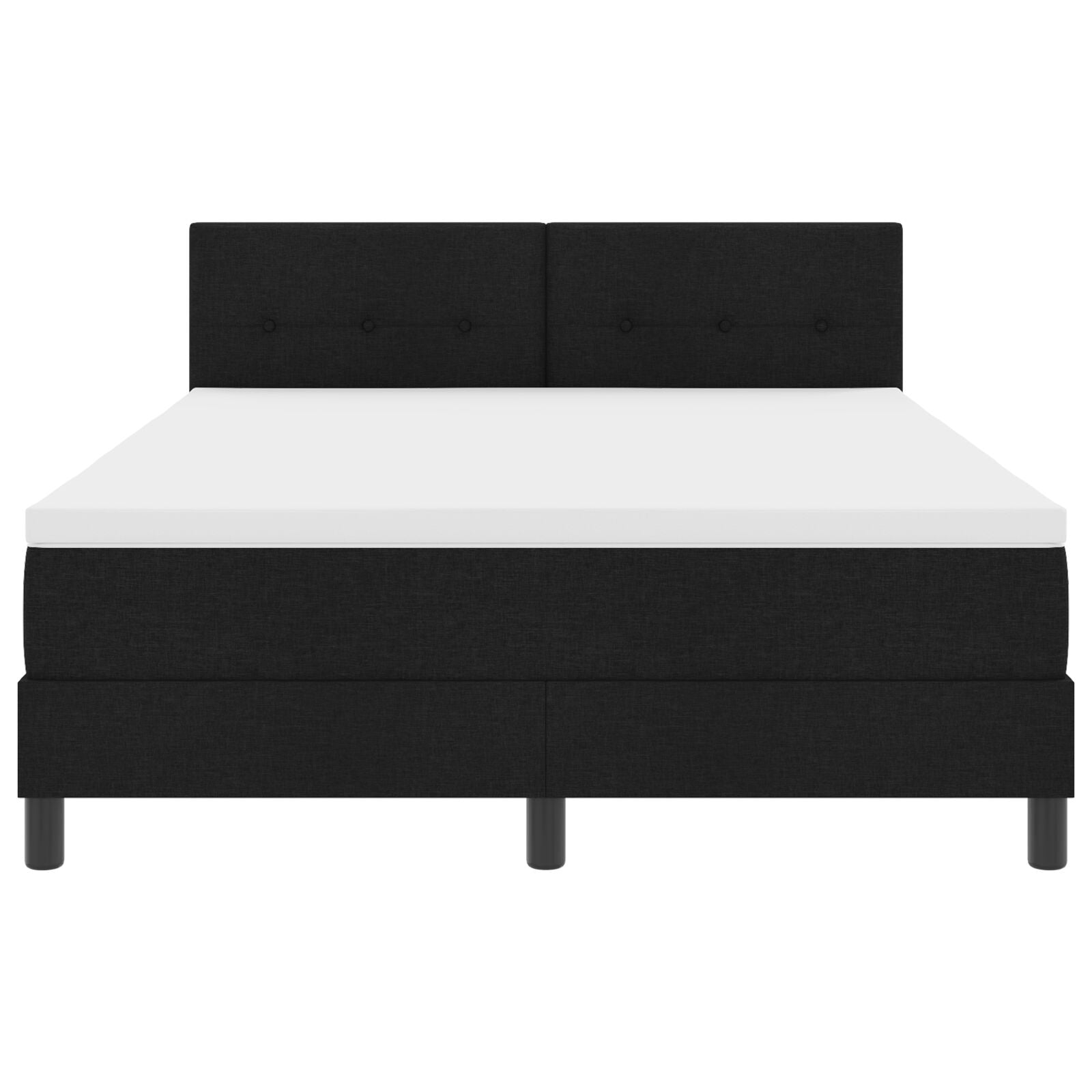 Cadre de lit vidaXL avec matelas Noir Tissu 140 x 190 cm Lit Lits & cadres de lit vidaXL