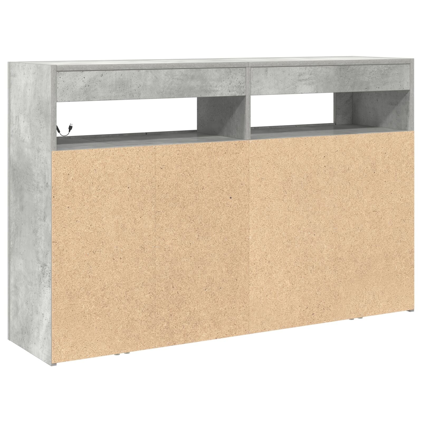 Buffet Gris Béton Bois Reconstitué 116 x 30 x 75 cm Rectangulaire Buffets & bahuts vidaXL