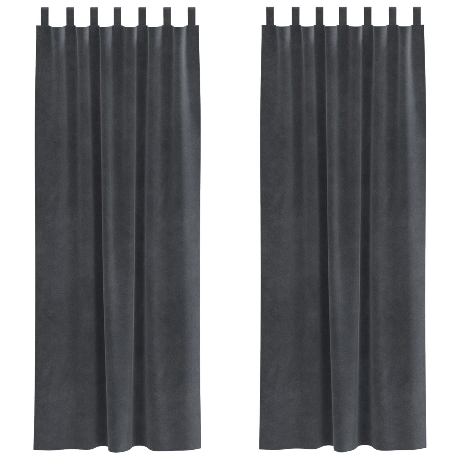 Rideaux opaques vidaXL avec boucles de suspension 2 pcs en velours gris clair Rideaux vidaXL
