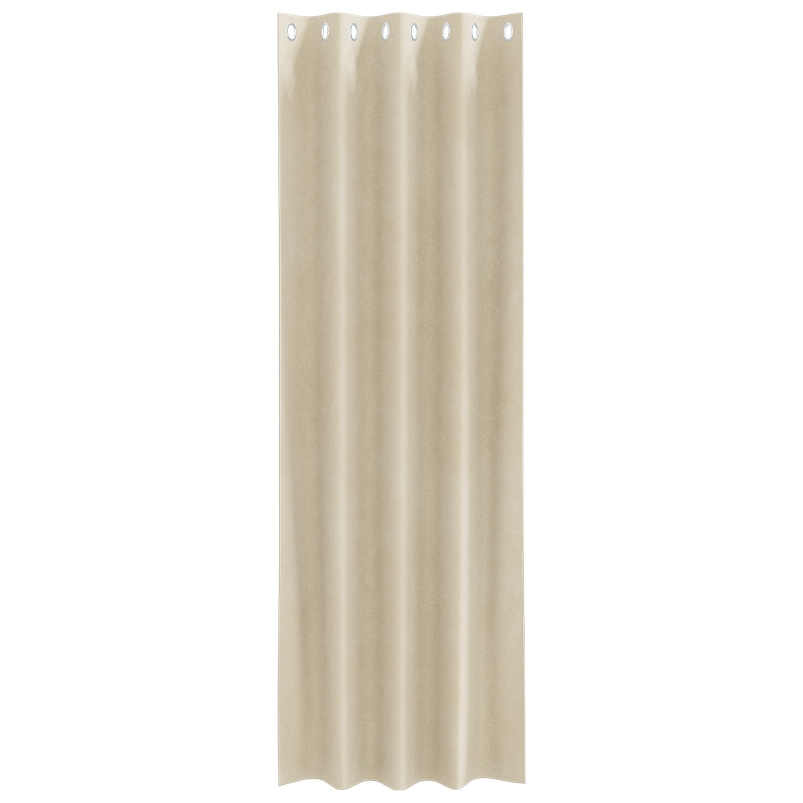 Rideaux occultants vidaXL avec œillets 2 pcs en velours crème Rideaux vidaXL
