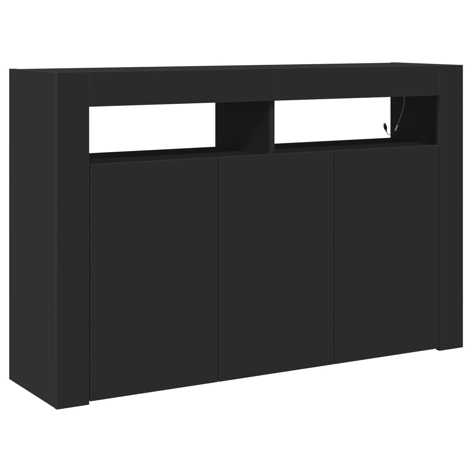 Buffet Noir Bois d'ingénierie 116 x 30 x 75 cm Buffet Buffets & bahuts vidaXL