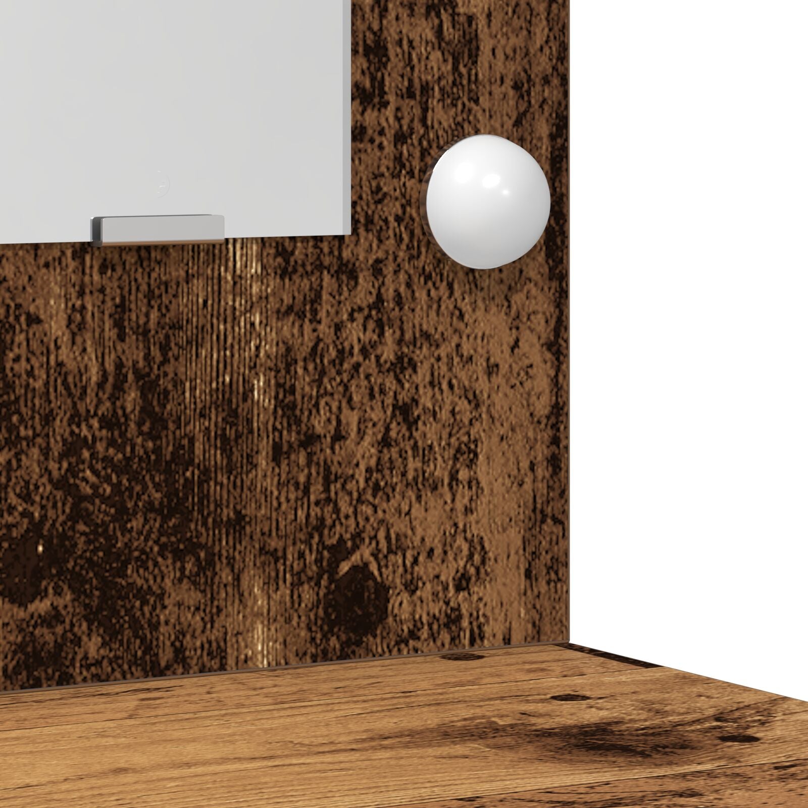 Table de maquillage vidaXL Ensemble de 3 Bois vieilli Bois d'ingénierie Coiffeuses vidaXL