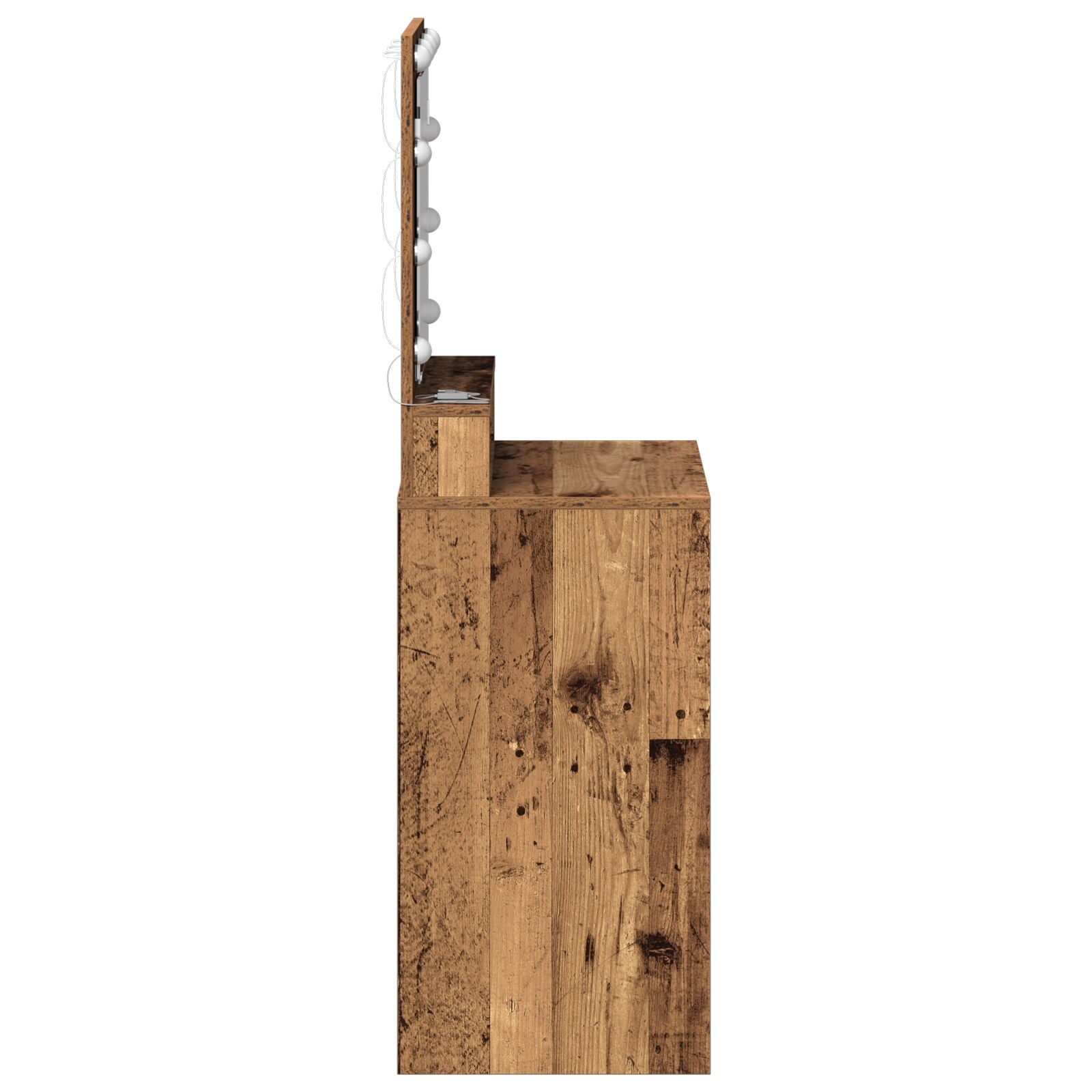 Coiffeuse avec LED - Vieux bois, 50x41x135 cm Coiffeuses vidaXL