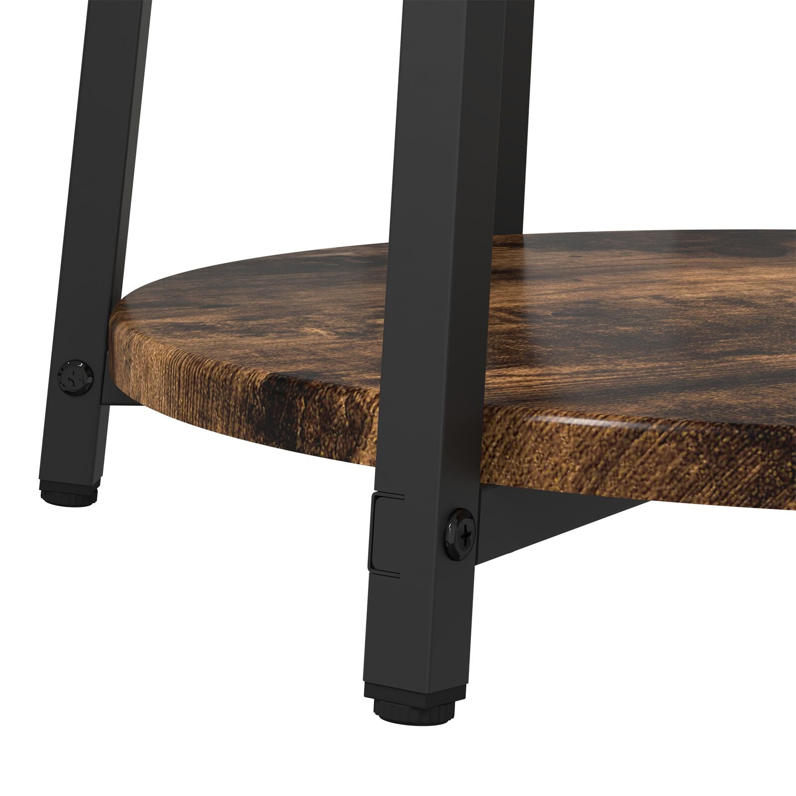 Table d'appoint vidaXL 2 pcs en chêne fumé, bois d'ingénierie et métal Tables d'appoint vidaXL