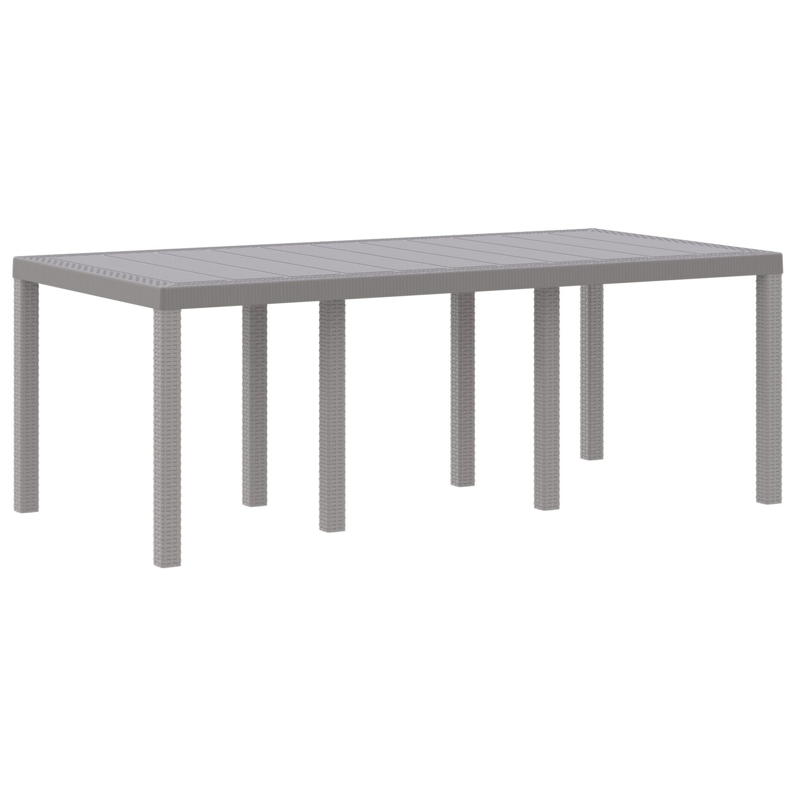 Table de jardin vidaXL Gris clair 200x100x73 cm Poly Rattan Tables de jardin vidaXL