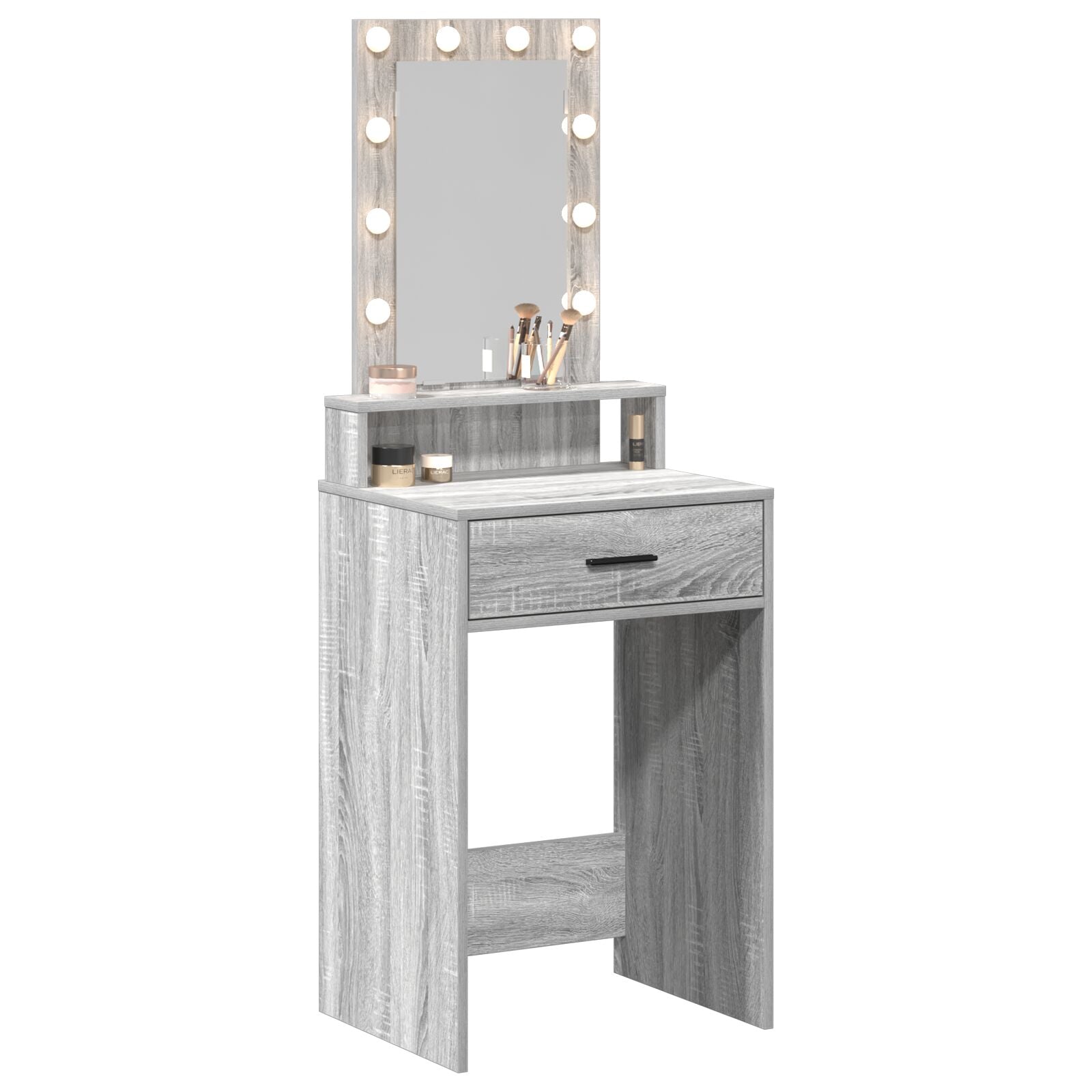Coiffeuse vidaXL avec lumière LED grise Sonoma 50x41x140 cm Coiffeuses vidaXL