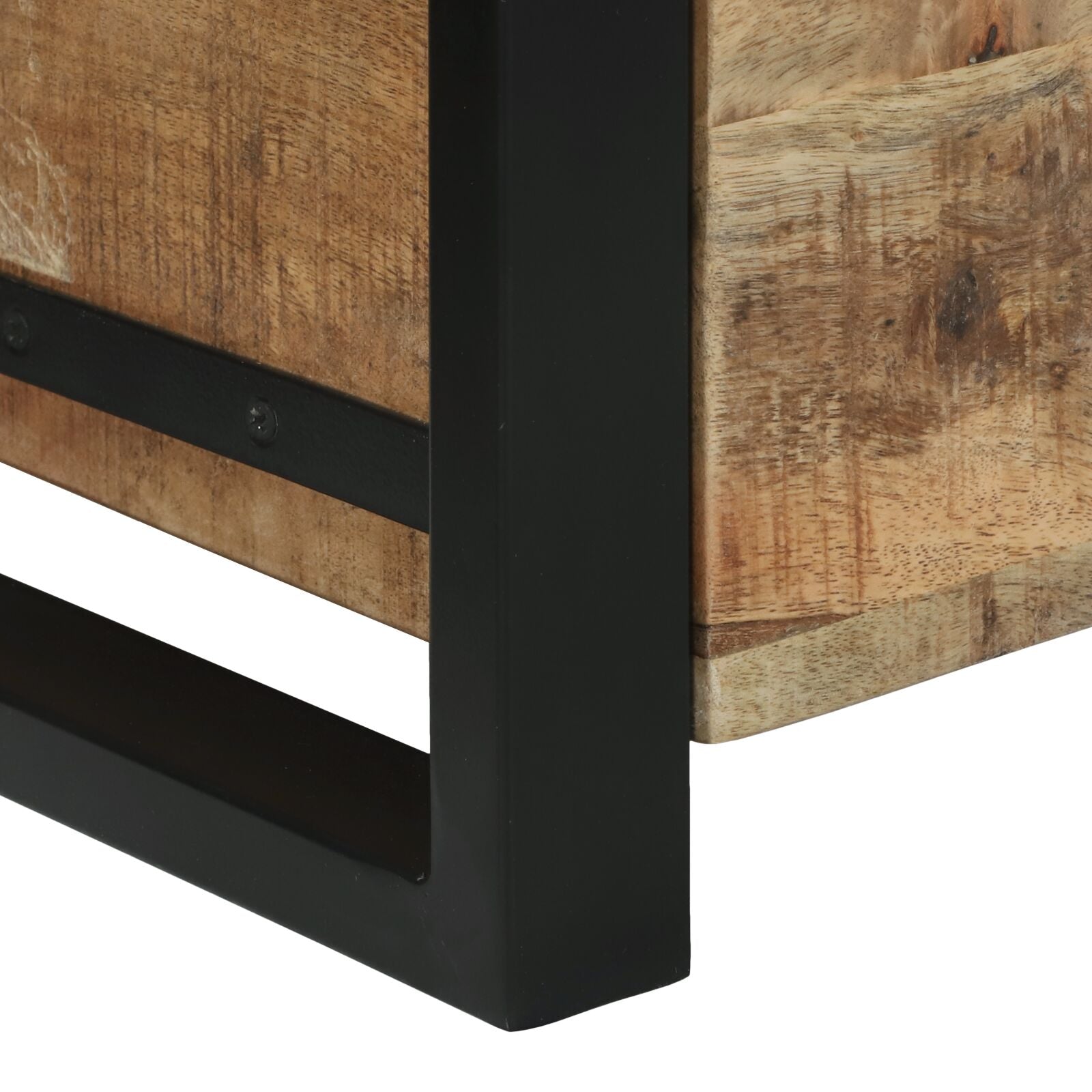Coffres de rangement vidaXL 40x30x30cm en bois de manguier massif et métal Coffres de rangement vidaXL