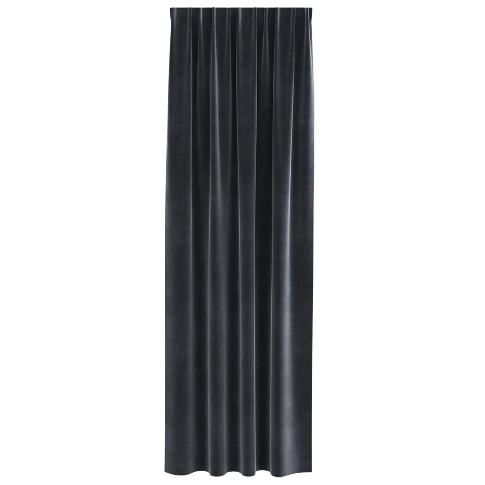 Rideaux occultants vidaXL avec bande supérieure 2 pcs en velours gris foncé Rideaux vidaXL