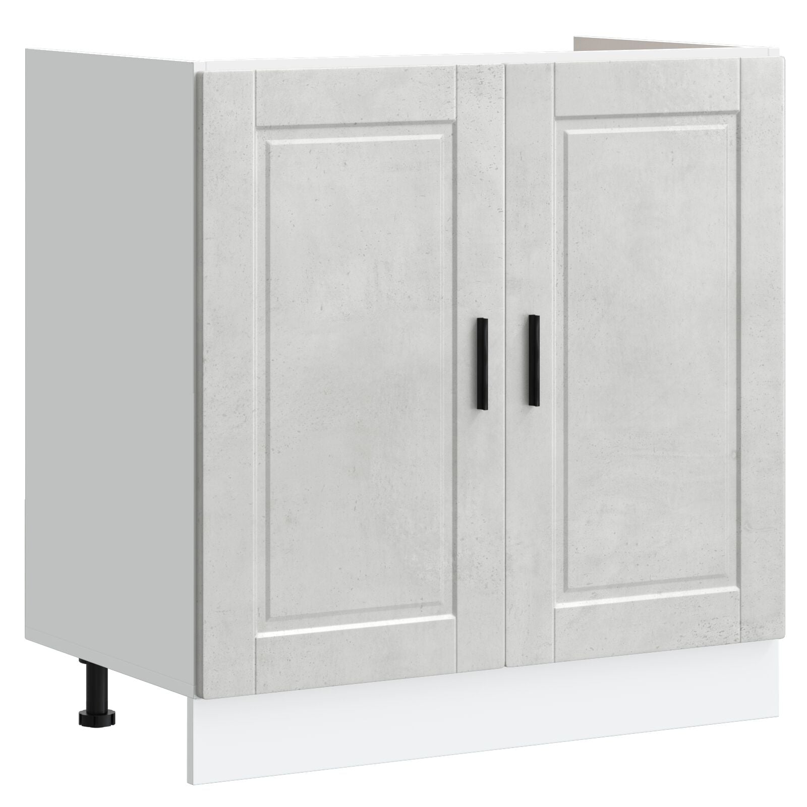 Meuble de cuisine vidaXL ""Porto"" avec évier en béton gris 80x46x84,5 cm en bois d'ingénierie Meubles de cuisine vidaXL