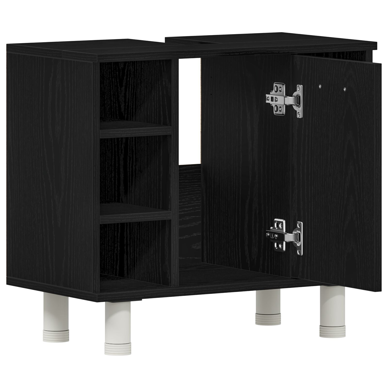 Meuble de salle de bain vidaXL Noir Chêne 60x32x54 cm Bois d'ingénierie Ensembles de mobilier pour salles de bains vidaXL