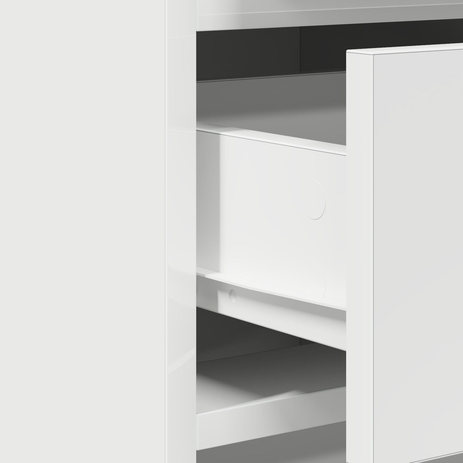 Ensemble de Coiffeuse 3 Pièces avec Éclairage LED en Bois d'Ingénierie Blanc Coiffeuses vidaXL