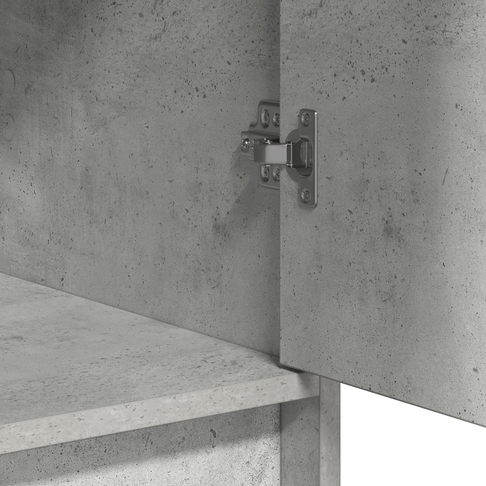 Ensemble de coiffeuse de 3 pièces avec LED en bois d'ingénierie gris béton Coiffeuses vidaXL