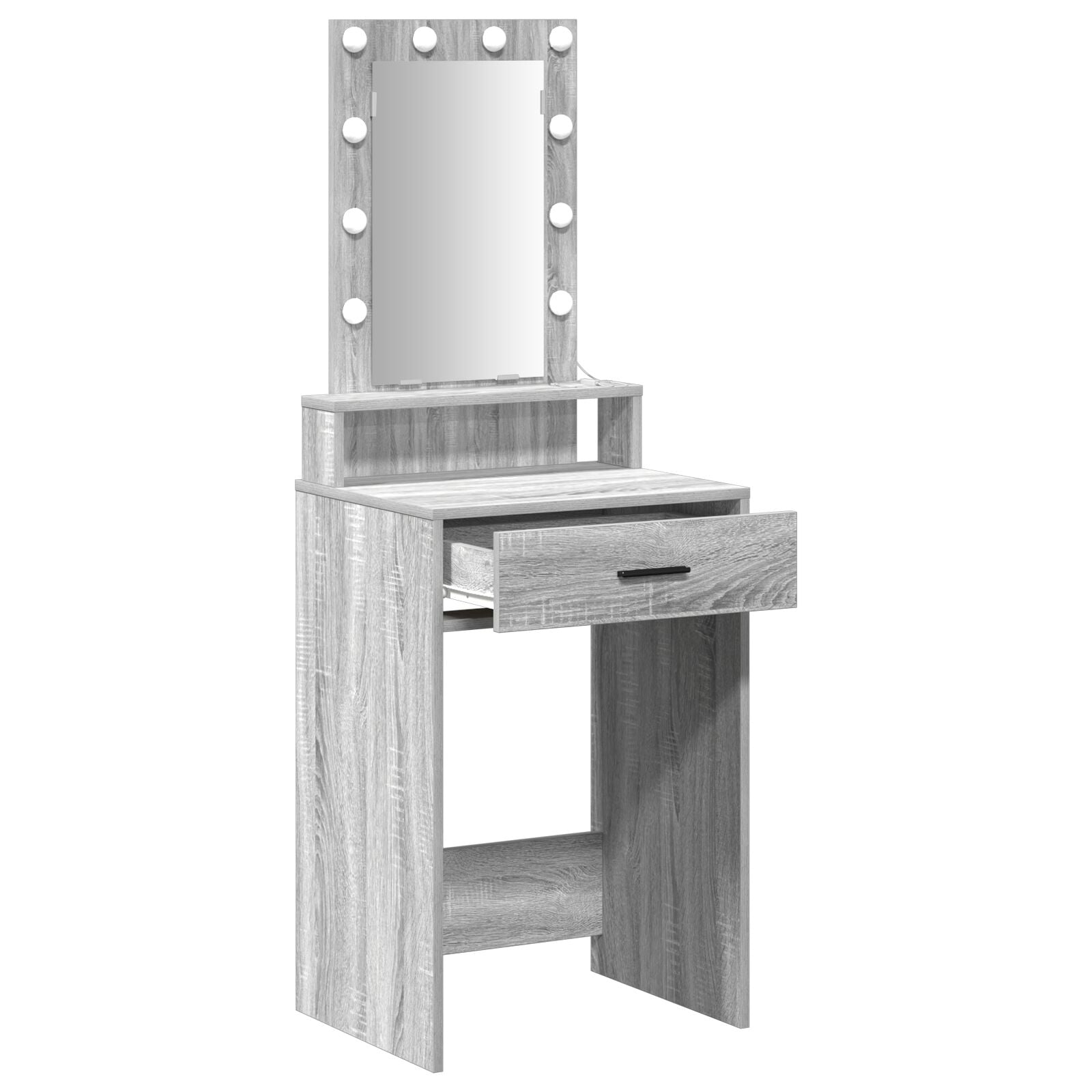 Coiffeuse vidaXL avec lumière LED grise Sonoma 50x41x140 cm Coiffeuses vidaXL