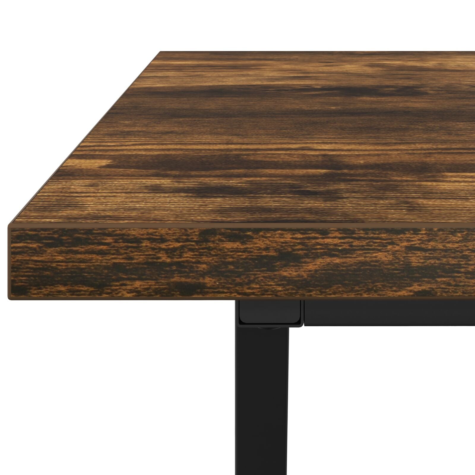 Table basse vidaXL en chêne fumé 100x50x40 cm en bois composite et métal Tables basses vidaXL