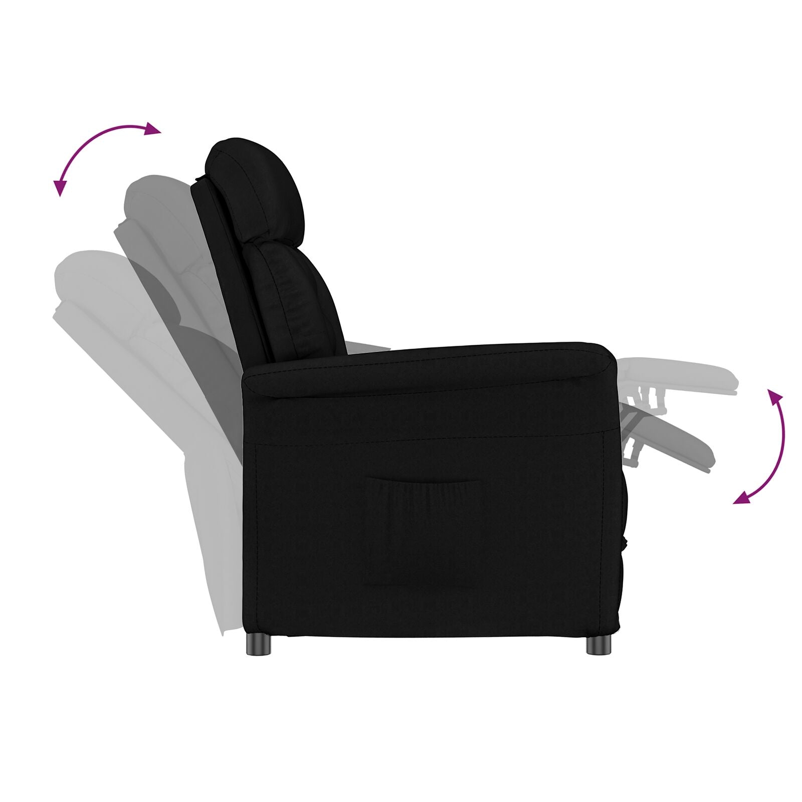 Repose-pieds vidaXL Noir Fauteuils vidaXL