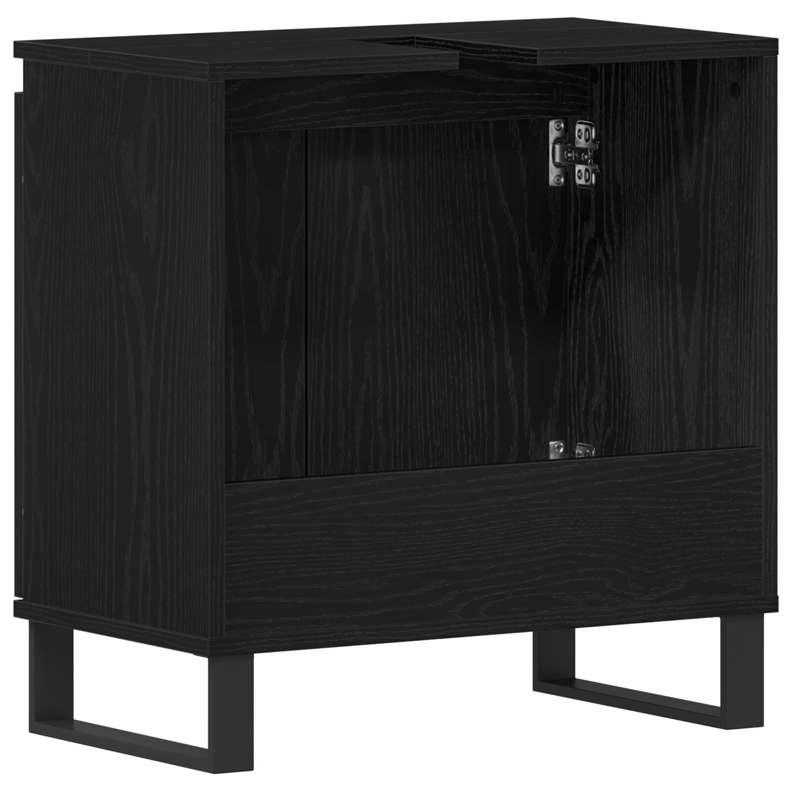 Meuble sous lavabo vidaXL Noir Chêne 58x33x60 cm Bois d'ingénierie Ensembles de mobilier pour salles de bains vidaXL