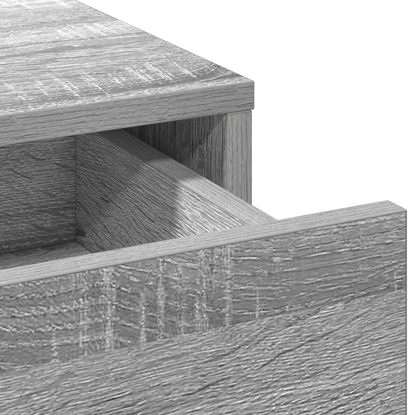Ensemble de meuble de coiffeuse 3 pièces vidaXL - Bois d'ingénierie gris Sonoma Coiffeuses vidaXL