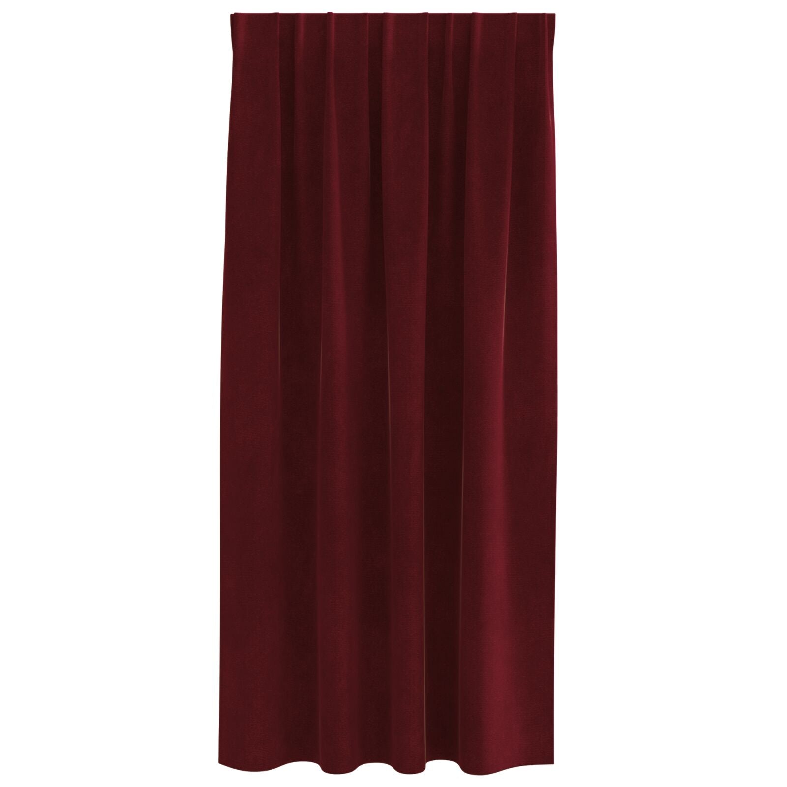 Rideaux occultants vidaXL avec bande supérieure 2 pièces Velours Bordeaux Rideaux vidaXL