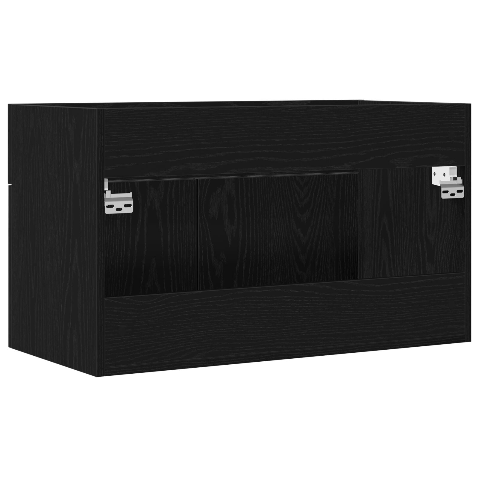 Meuble de salle de bain vidaXL Noir Chêne 90x38,5x46 cm Bois d'ingénierie Ensembles de mobilier pour salles de bains vidaXL
