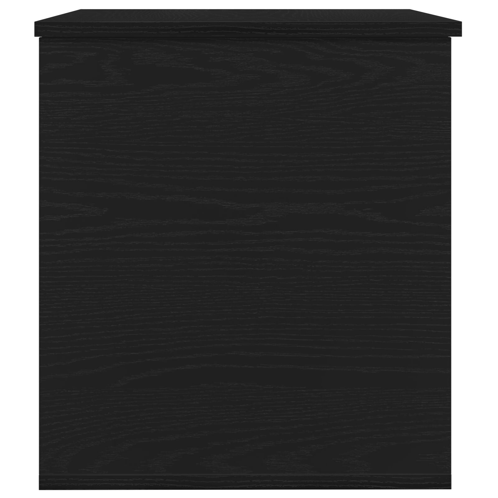 Coffre de rangement vidaXL avec couvercle en chêne noir 60x42x46 cm en bois semi-massif Coffres de rangement vidaXL