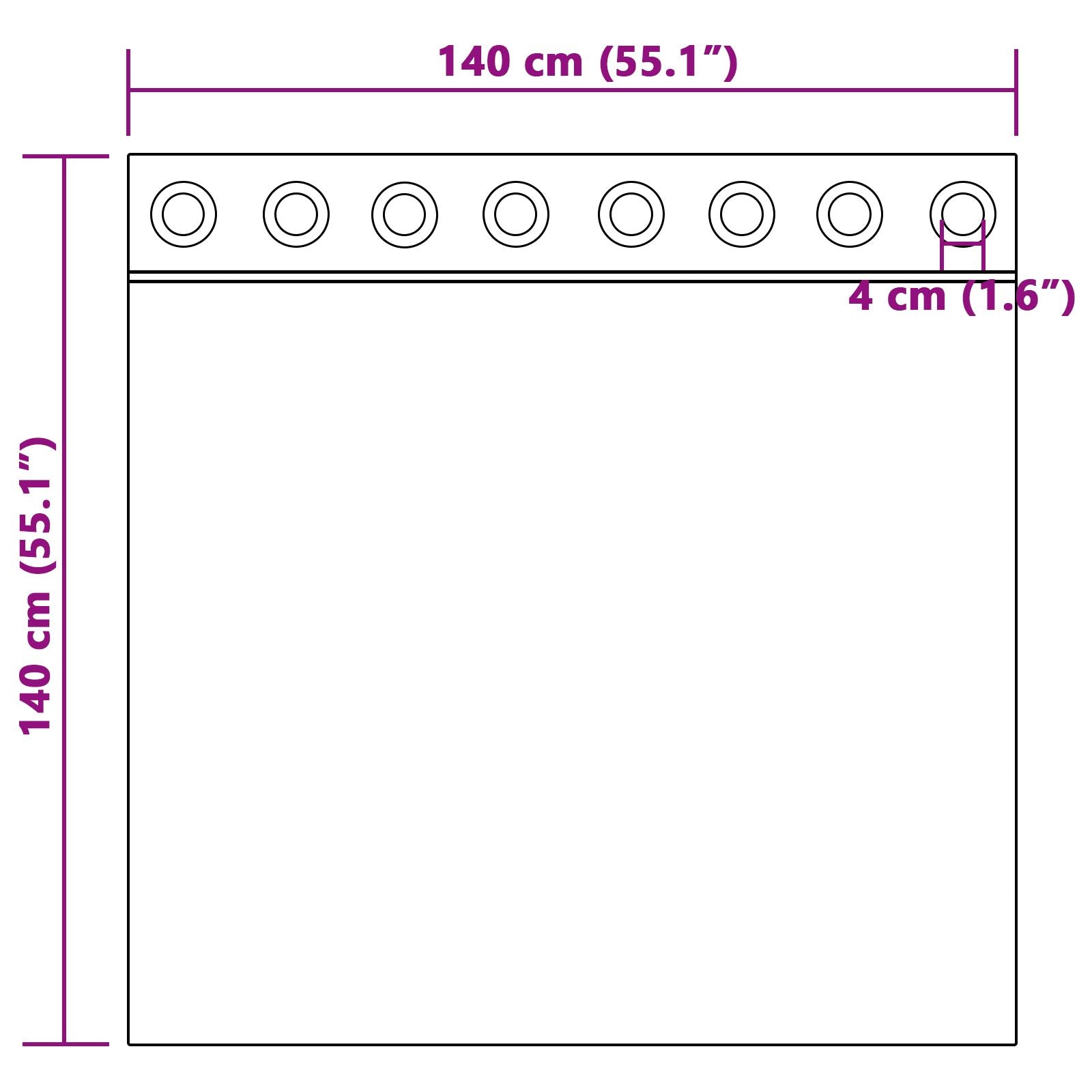 Rideaux occultants vidaXL avec œillets 2 pcs en velours bleu foncé Rideaux vidaXL