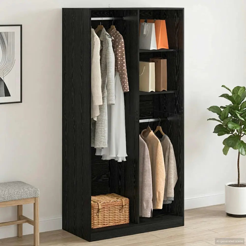 Armoire Chêne noir 100 x 50 x 200 cm Bois d’ingénierie - XIOS