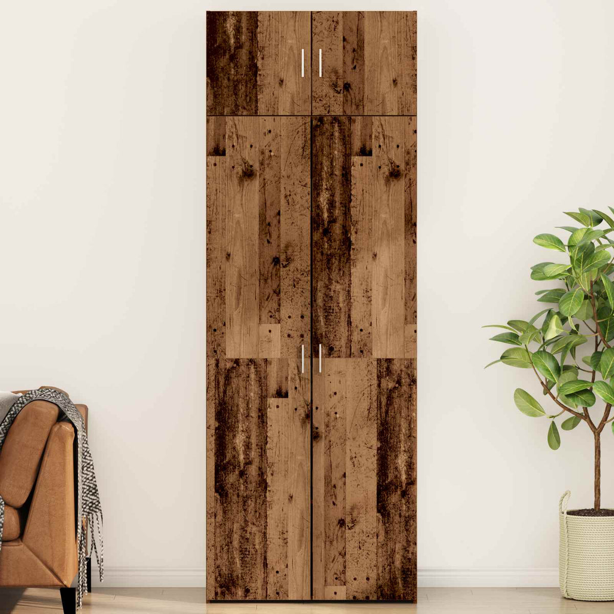 Armoire de rangement 2 pc Bois ancien 80 x 42,5 x 225 cm - XIOS