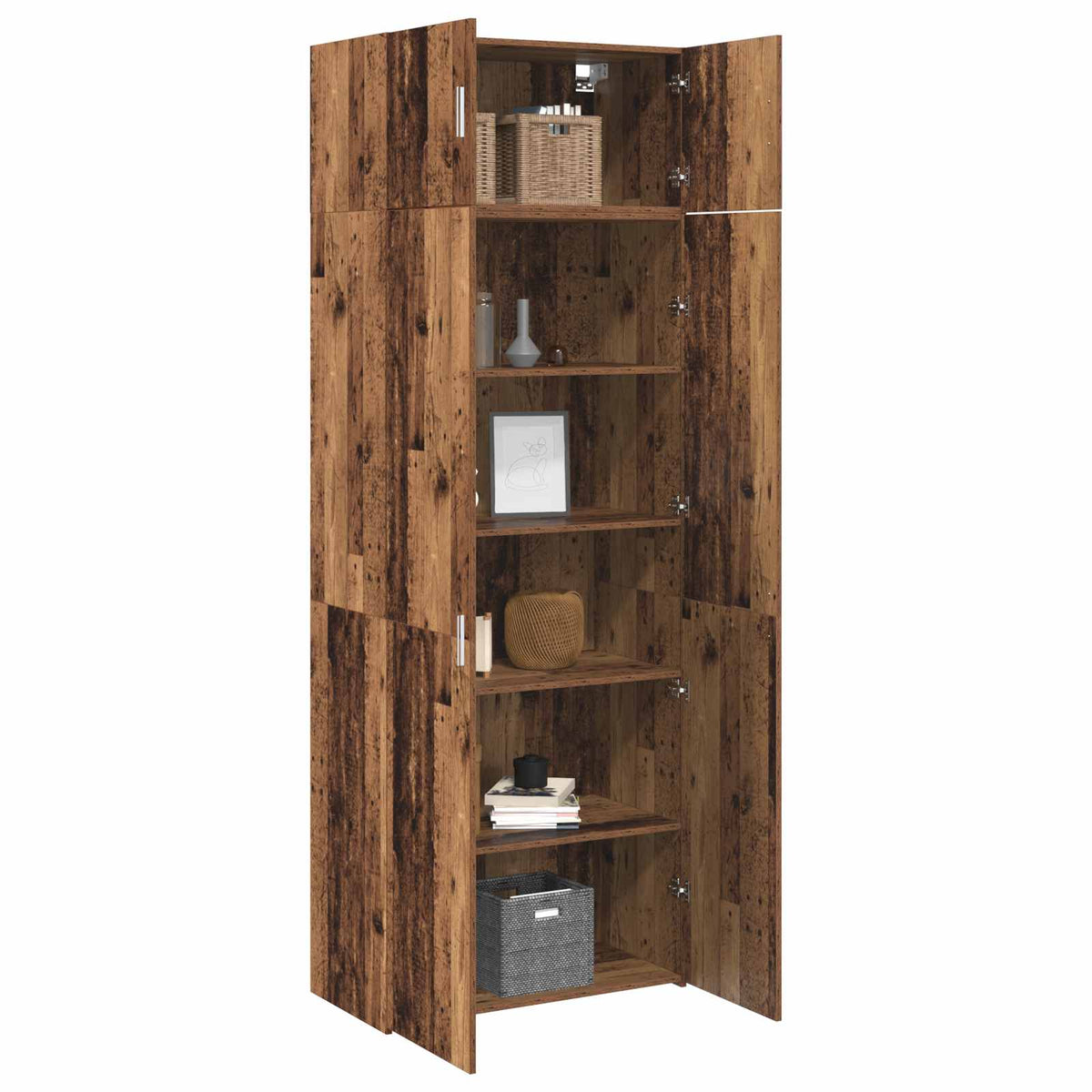 Armoire de rangement 2 pc Bois ancien 80 x 42,5 x 225 cm - XIOS